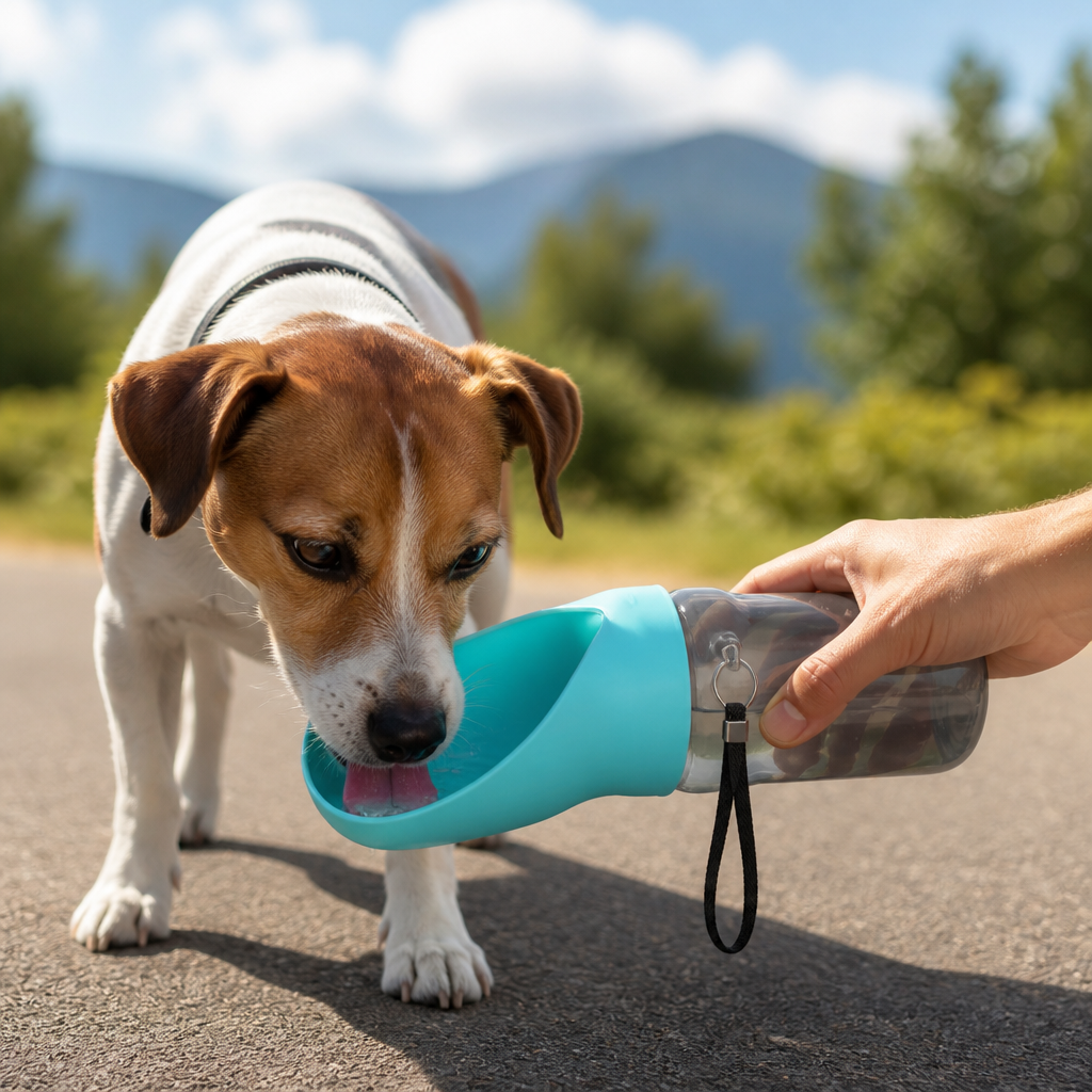 Ortekor Foldable & Portable 800ml Dog Water Bottle