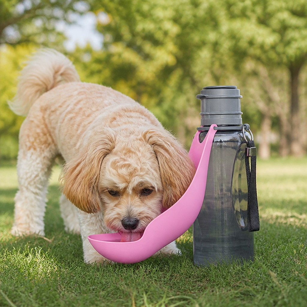 Ortekor Foldable & Portable 800ml Dog Water Bottle