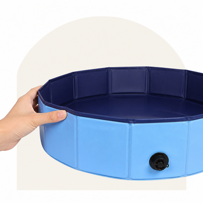 Ortekor Foldable Portable Dog Pool (Drain Valve)