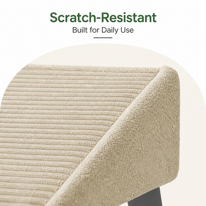 Ortekor Foldable Scratch-Resistant Wood Pet Ramp (Slip-Resistant Surface)
