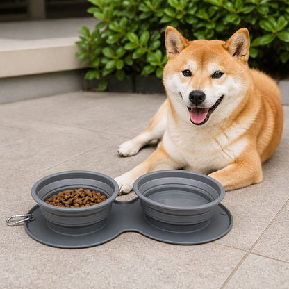 Ortekor Foldable Silicone Anti-Slip Travel Bowl