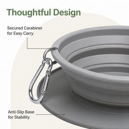Ortekor Foldable Silicone Anti-Slip Travel Bowl
