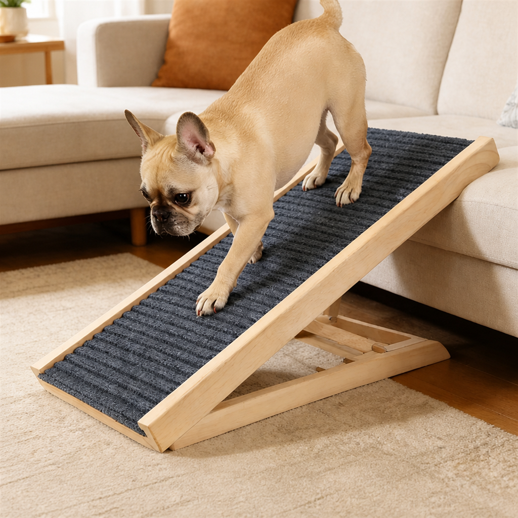 Ortekor Foldable Solid Wood & Non-Slip Pet Ramp