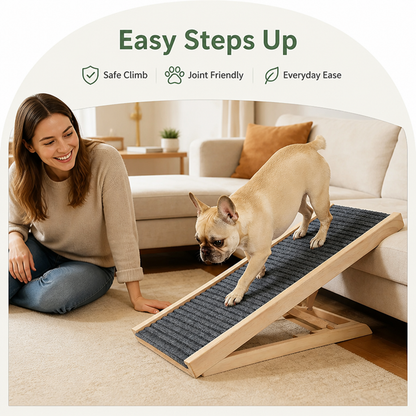 Ortekor Foldable Solid Wood & Non-Slip Pet Ramp