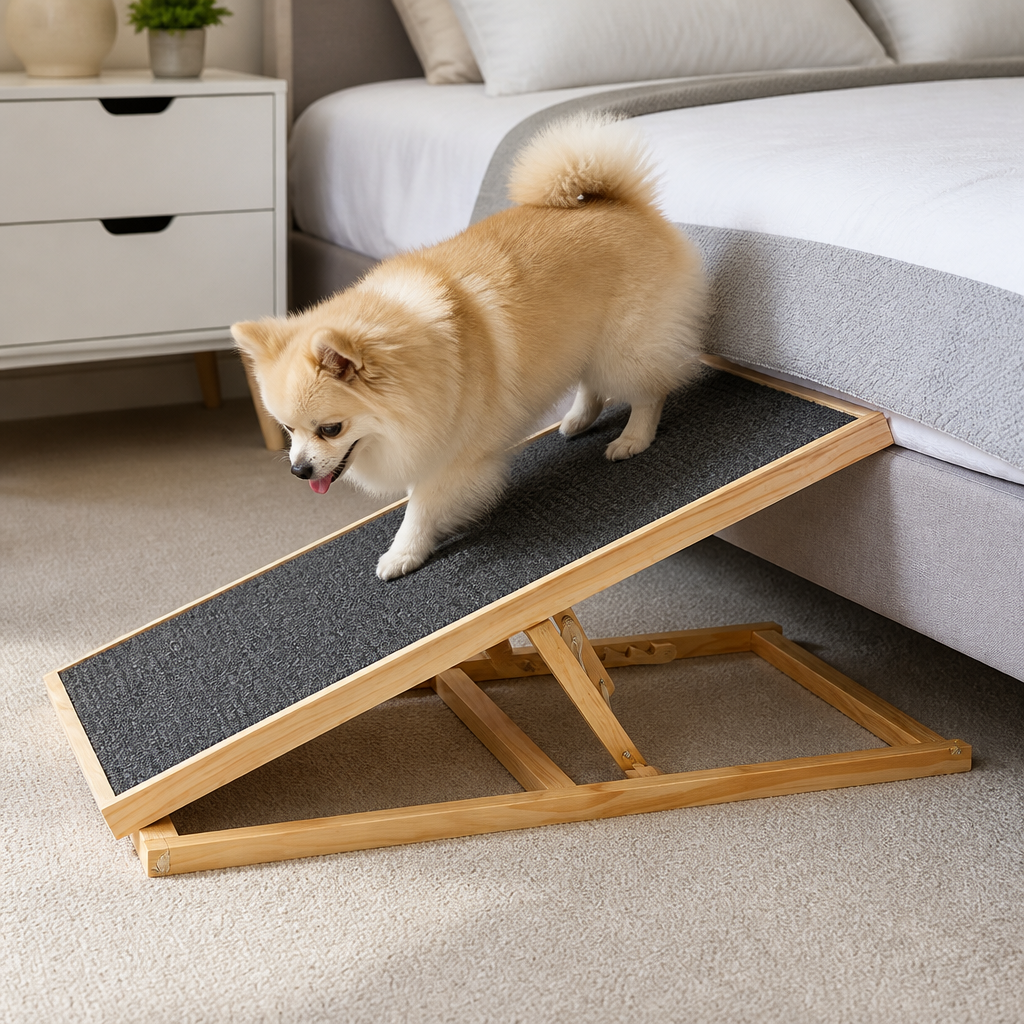 Ortekor Foldable Solid Wood & Non-Slip Pet Ramp