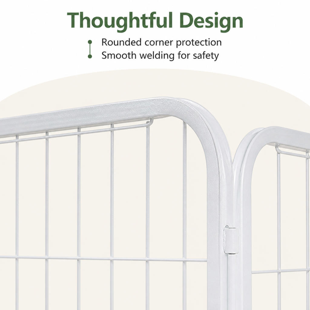 Ortekor Foldable Stainless Steel Dog Playpen (6-Panel)