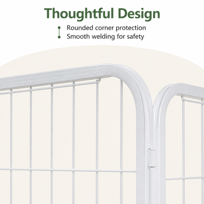 Ortekor Foldable Stainless Steel Dog Playpen (6-Panel)