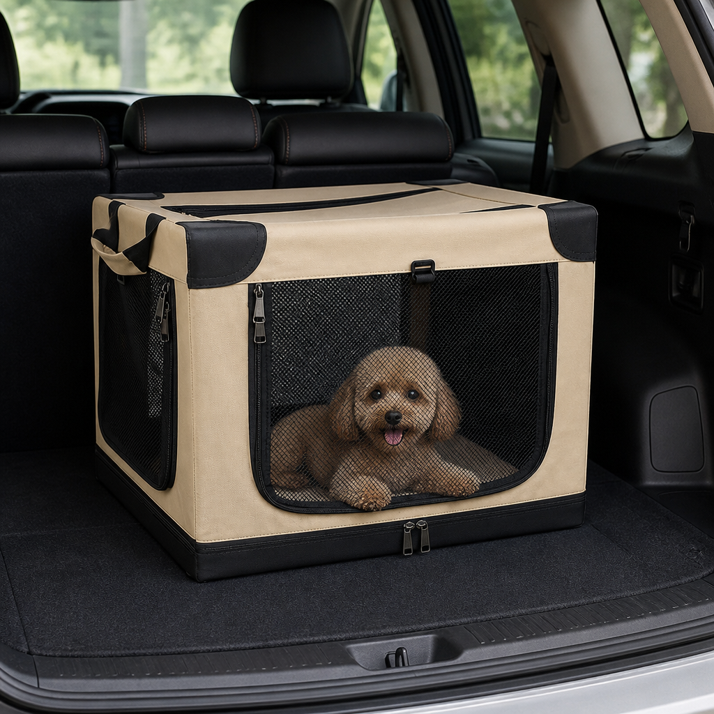 Ortekor Foldable & Ventilated Car Kennel (Small)