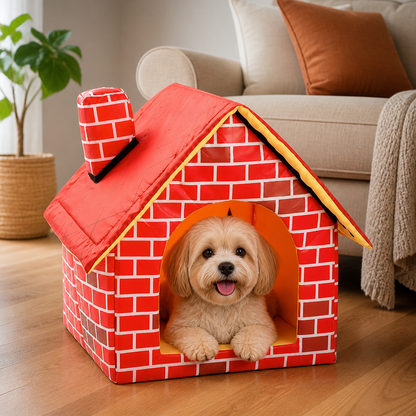 Ortekor Foldable Warm Plush Pet House