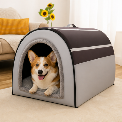 Ortekor Foldable & Washable Enclosed Dog Bed (Removable Nest)