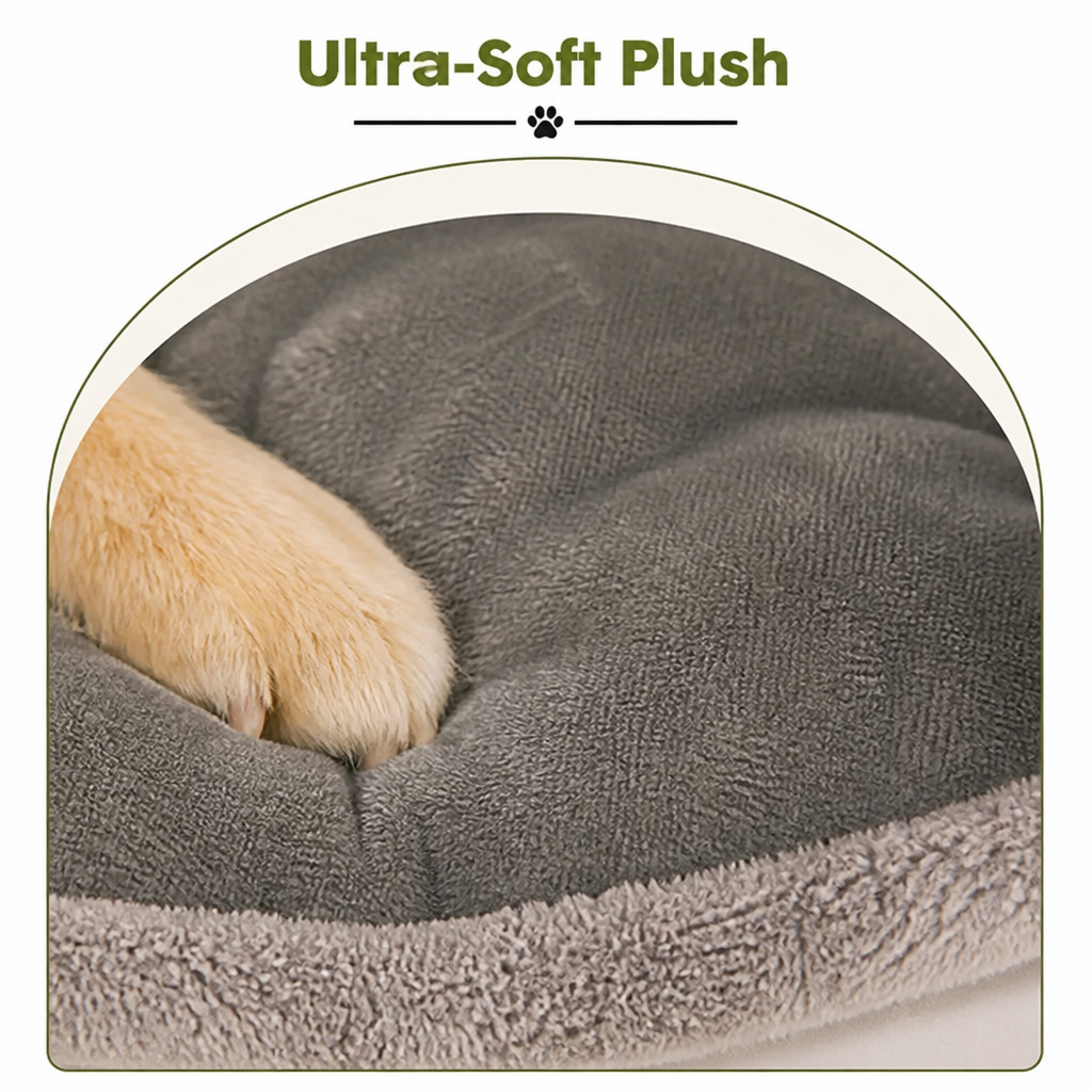 Ortekor Foldable & Washable Enclosed Dog Bed (Removable Nest)
