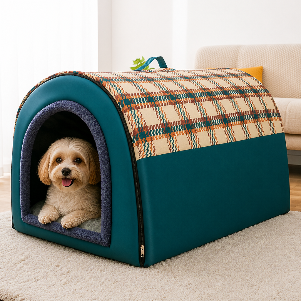 Ortekor Foldable & Washable Enclosed Dog Bed (Removable Nest)