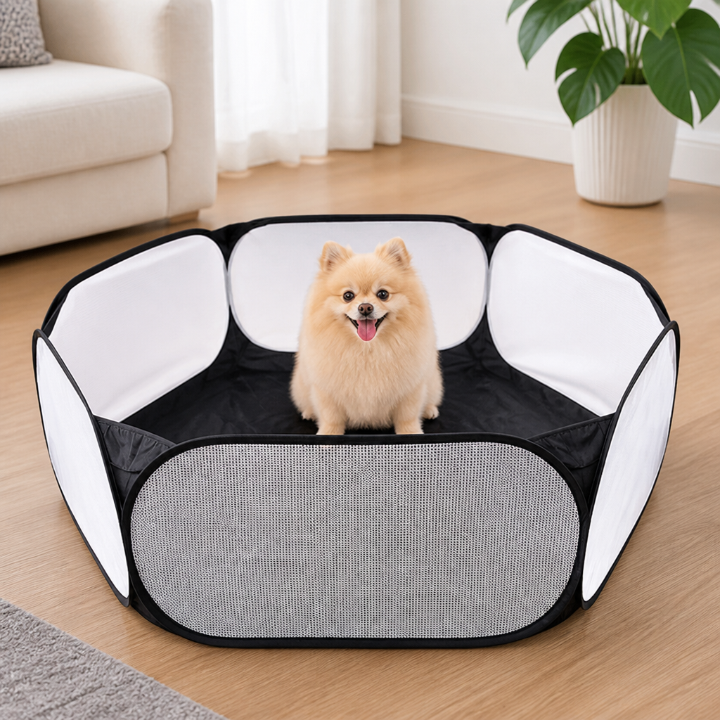 Ortekor Foldable Zipper Top Pet Playpen