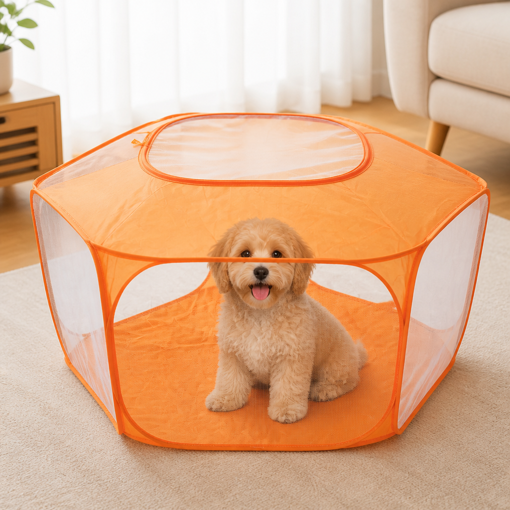 Ortekor Foldable Zipper Top Pet Playpen