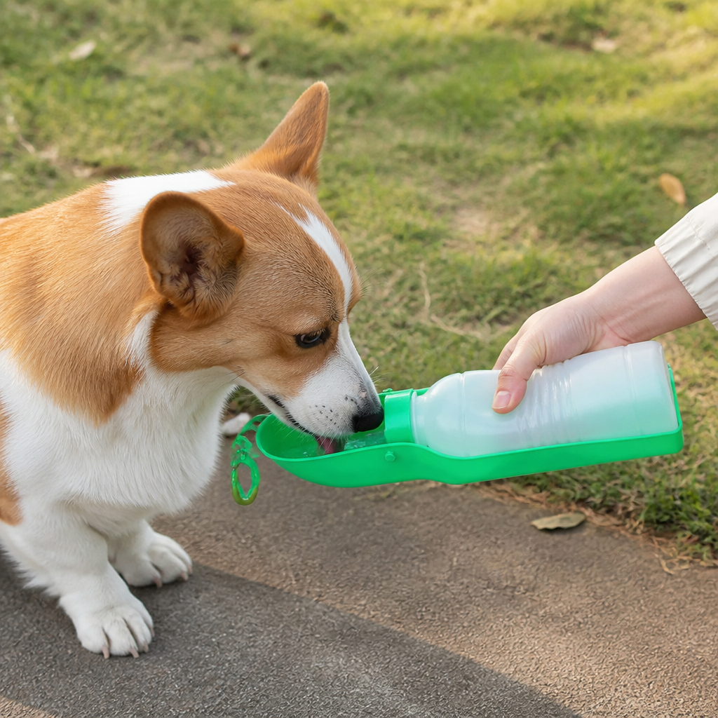 Ortekor Food-Grade One-Hand Dog Water Bottle