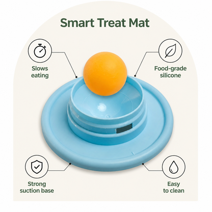 Ortekor Food-Grade Silicone Slow-Feed Lick Mat (Non-Slip Base)