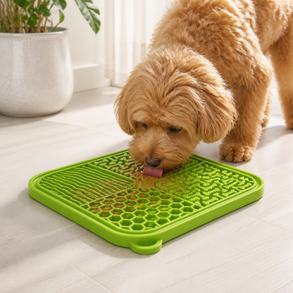 Ortekor Food-Grade Silicone & Strong Suction Slow Feeder Mat (64 Suction Cups)