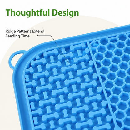 Ortekor Food-Grade Silicone & Strong Suction Slow Feeder Mat (64 Suction Cups)