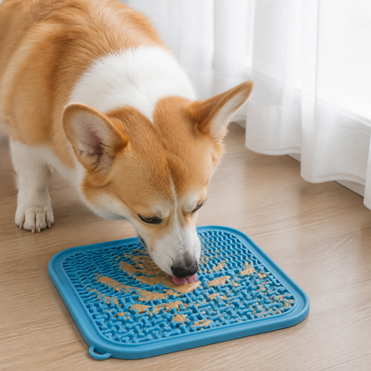 Ortekor Food-Grade Silicone & Strong Suction Slow Feeder Mat (64 Suction Cups)