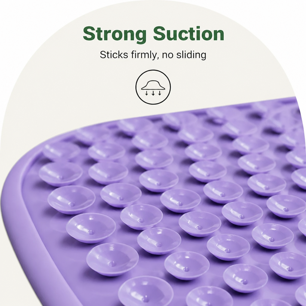 Ortekor Food-Grade Silicone Suction-Cup Licking Mat (4-Section)