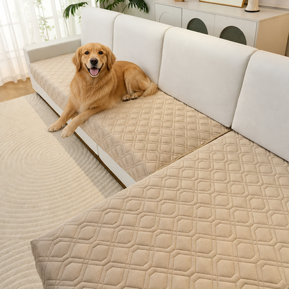 Ortekor Geometric Scratch & Stain-Resistant Sofa Cover (L-Shaped)