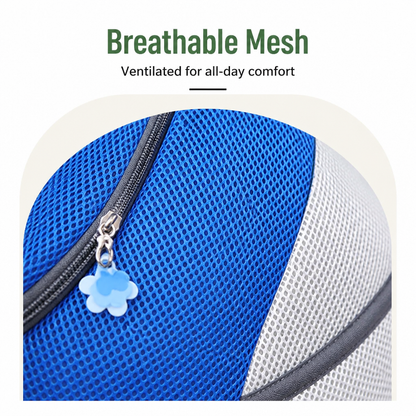 Ortekor Hands-Free & Safety Lock Oxford Mesh Dog Carrier Backpack (Machine-Washable)