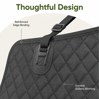 Ortekor Hard-Bottom & Waterproof Car Seat Extender (Removable Washable Cover)