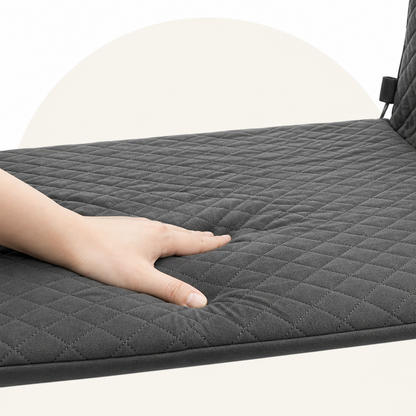 Ortekor Hard-Bottom & Waterproof Car Seat Extender (Removable Washable Cover)
