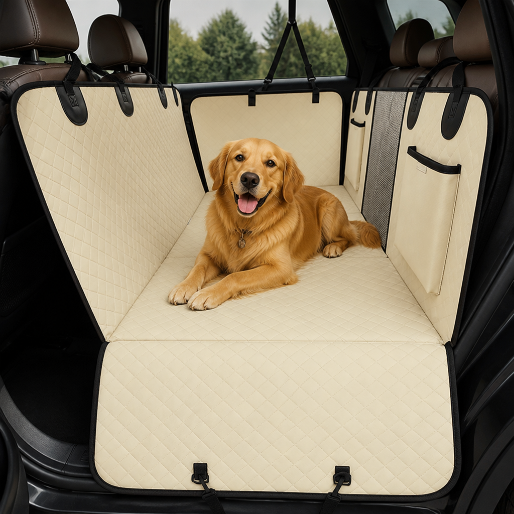 Ortekor Hard-Bottom & Waterproof Car Seat Extender (Removable Washable Cover)