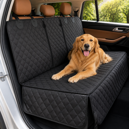 Ortekor Heavy-Duty 600D Oxford Waterproof & Non-Slip Back Seat Cover (Zippered Seat Access)