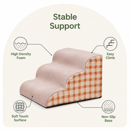 Ortekor High-Density Foam & Non-Slip Dog Stairs (2-3 Steps)