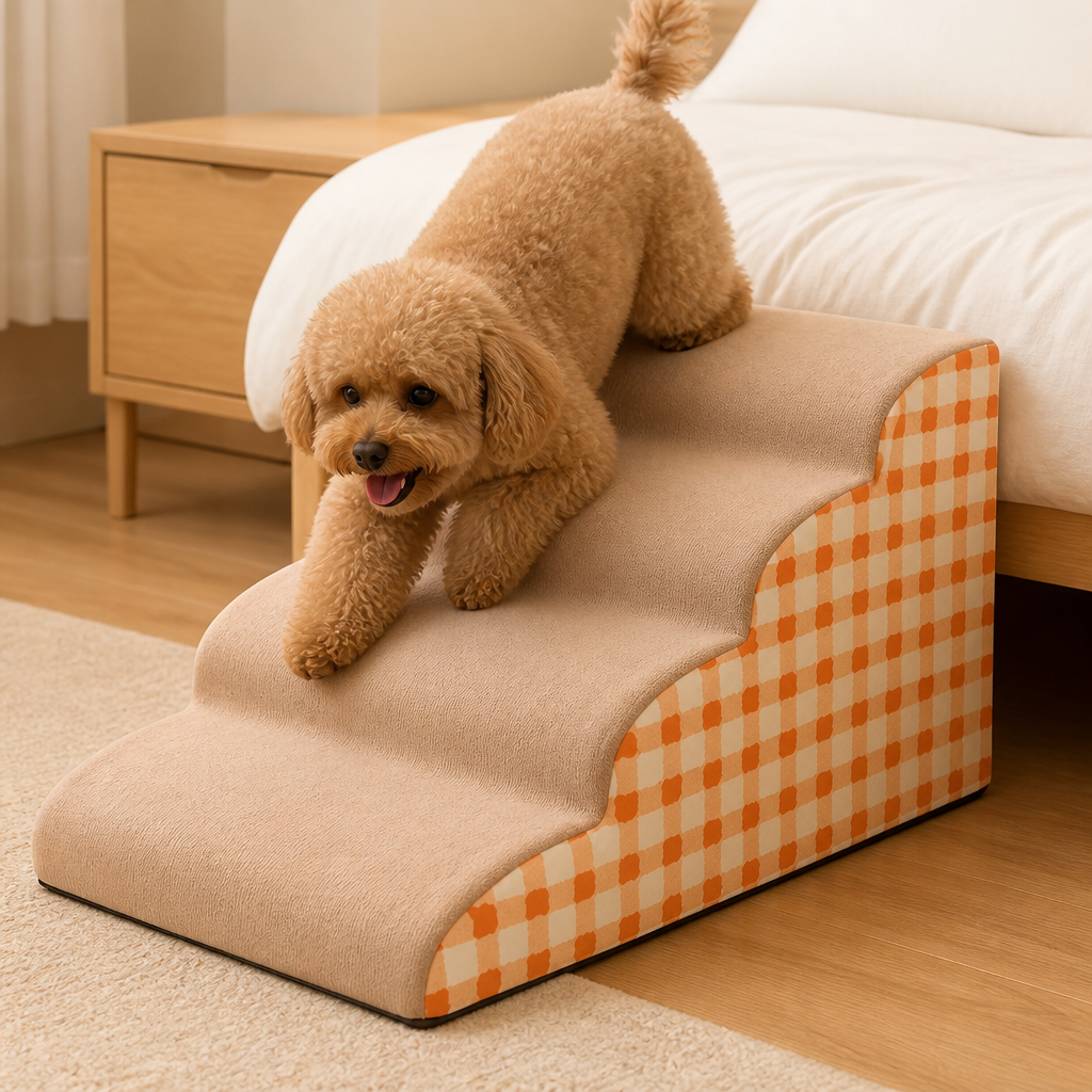 Ortekor High-Density Foam & Non-Slip Dog Stairs (2–4 Steps)