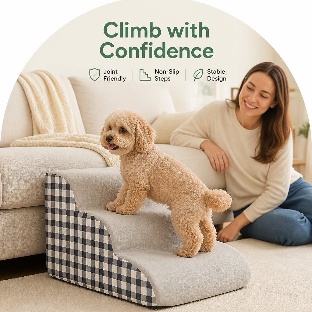 Ortekor High-Density Foam & Non-Slip Dog Stairs (2–4 Steps)