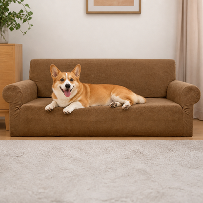 Ortekor High-Stretch Jacquard & Machine Washable Sofa Slipcover (Universal Fit)