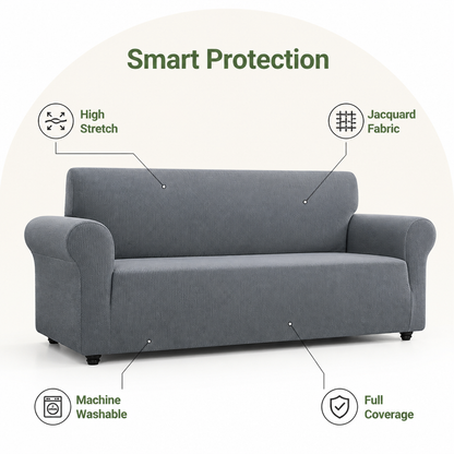 Ortekor High-Stretch Jacquard & Machine Washable Sofa Slipcover (Universal Fit)