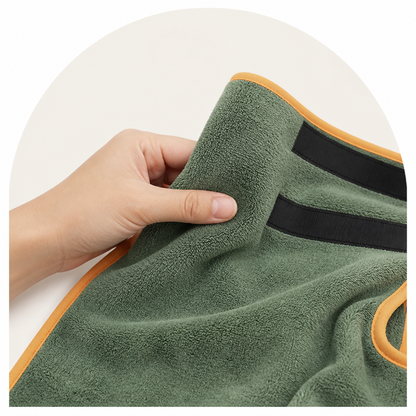 Ortekor Highly Absorbent & Quick-Dry Hooded Dog Towel (Bathrobe Style)