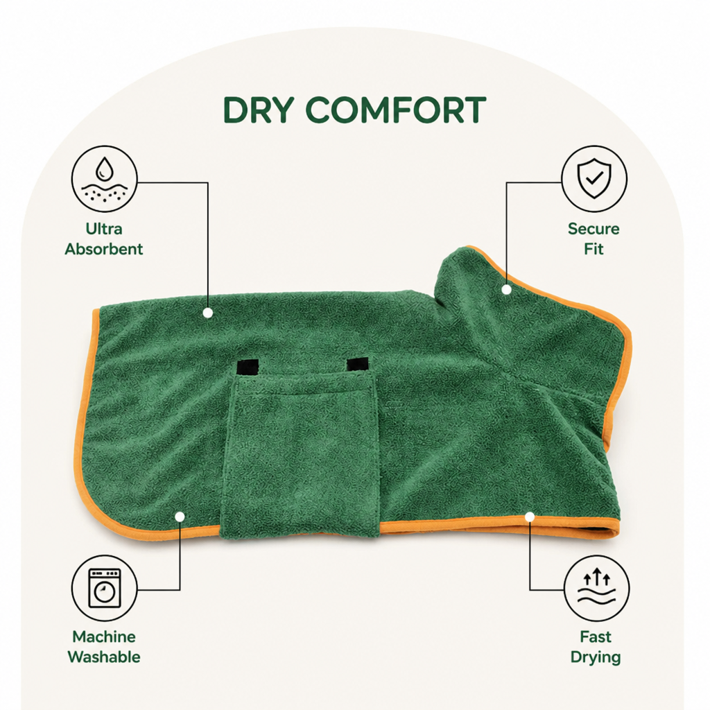 Ortekor Highly Absorbent & Quick-Dry Pet Bathrobe