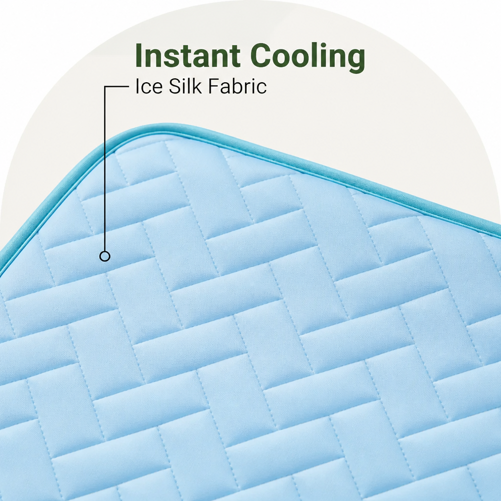 Ortekor Ice Silk & Breathable Mesh Cooling Mat (Machine Washable)