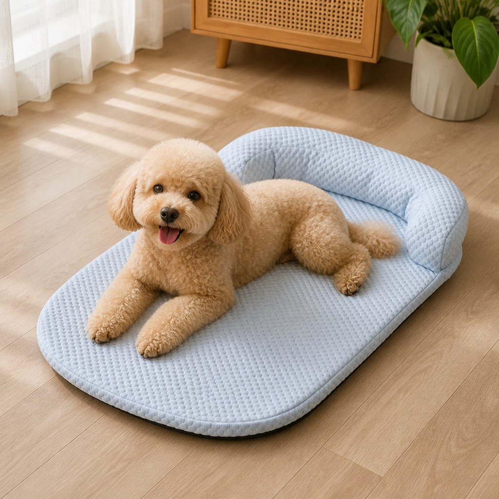 Ortekor Ice Silk Cooling 3D Egg Foam Dog Bed