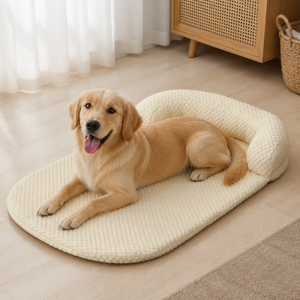 Ortekor Ice Silk Cooling 3D Egg Foam Dog Bed