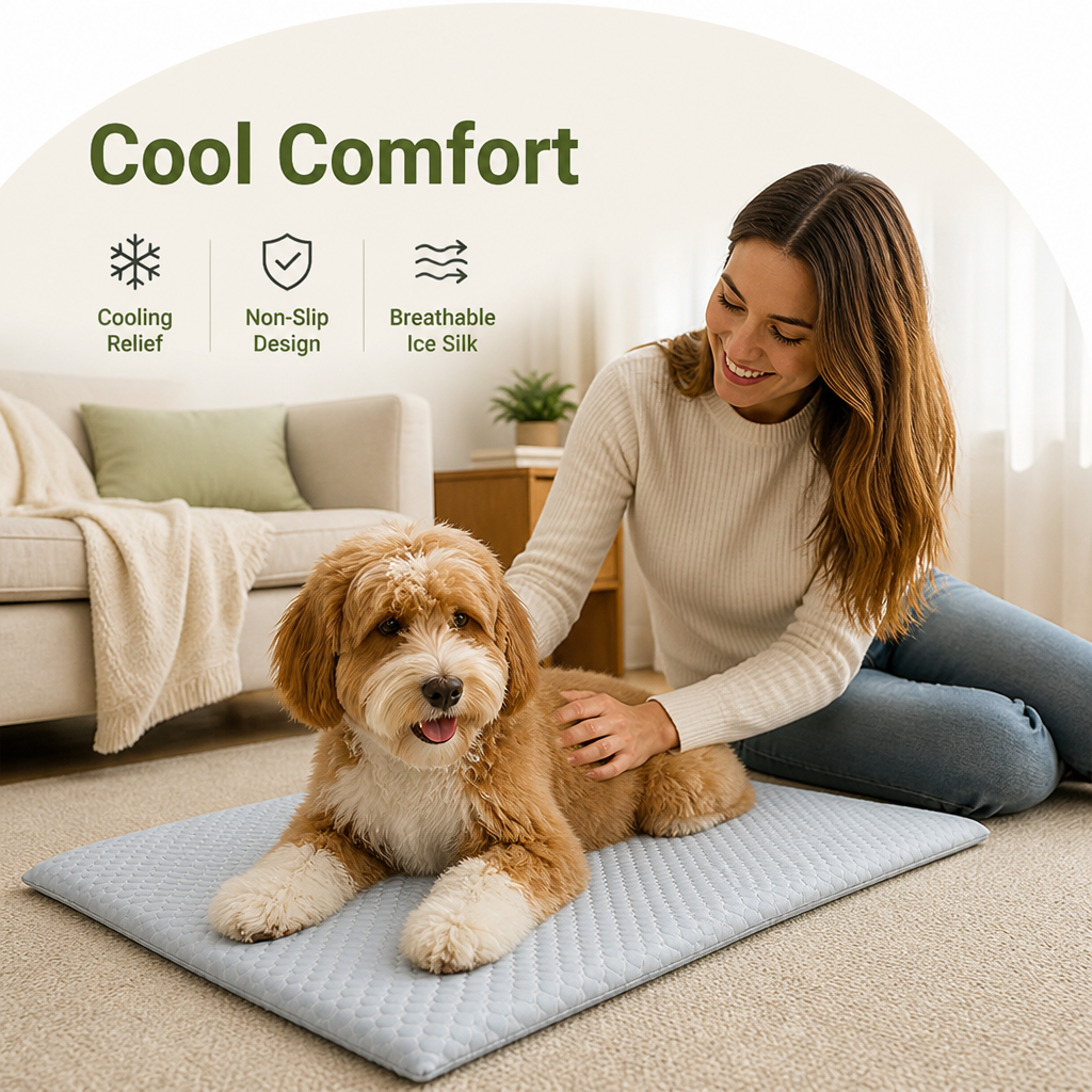 Ortekor Ice Silk Cooling & Non-Slip Pet Mat