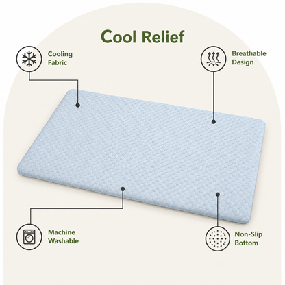 Ortekor Ice Silk Cooling & Non-Slip Washable Pet Mat