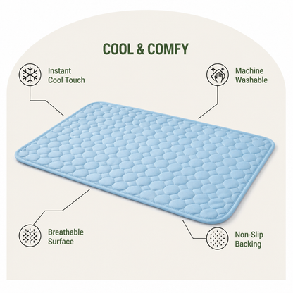 Ortekor Ice Silk & Non-Slip Pet Mat (Machine Washable)