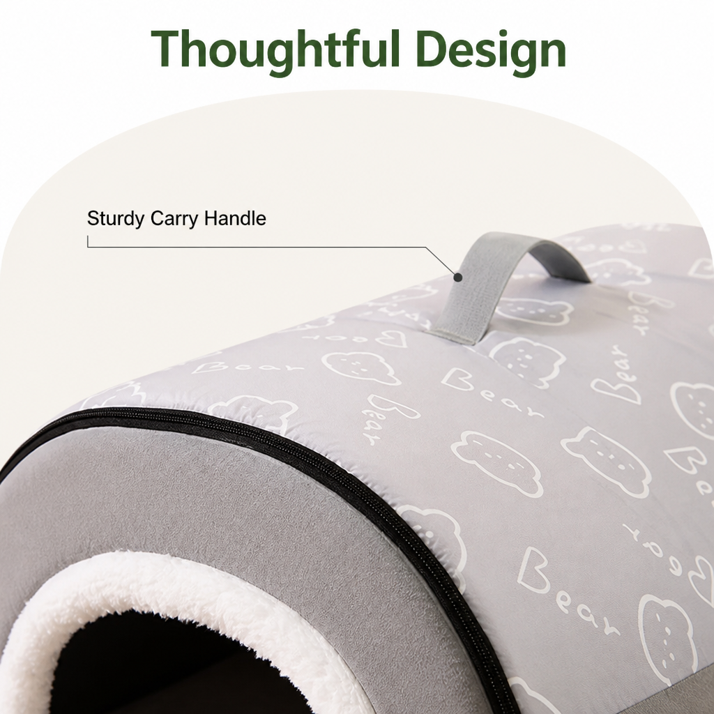 Ortekor Insulated Memory Foam Enclosed Dog Bed (Removable Cover)