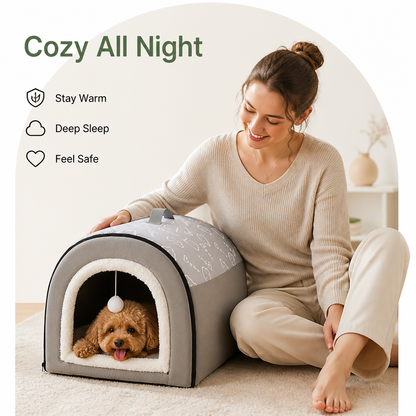 Ortekor Insulated Memory Foam Enclosed Dog Bed (Removable Cover)