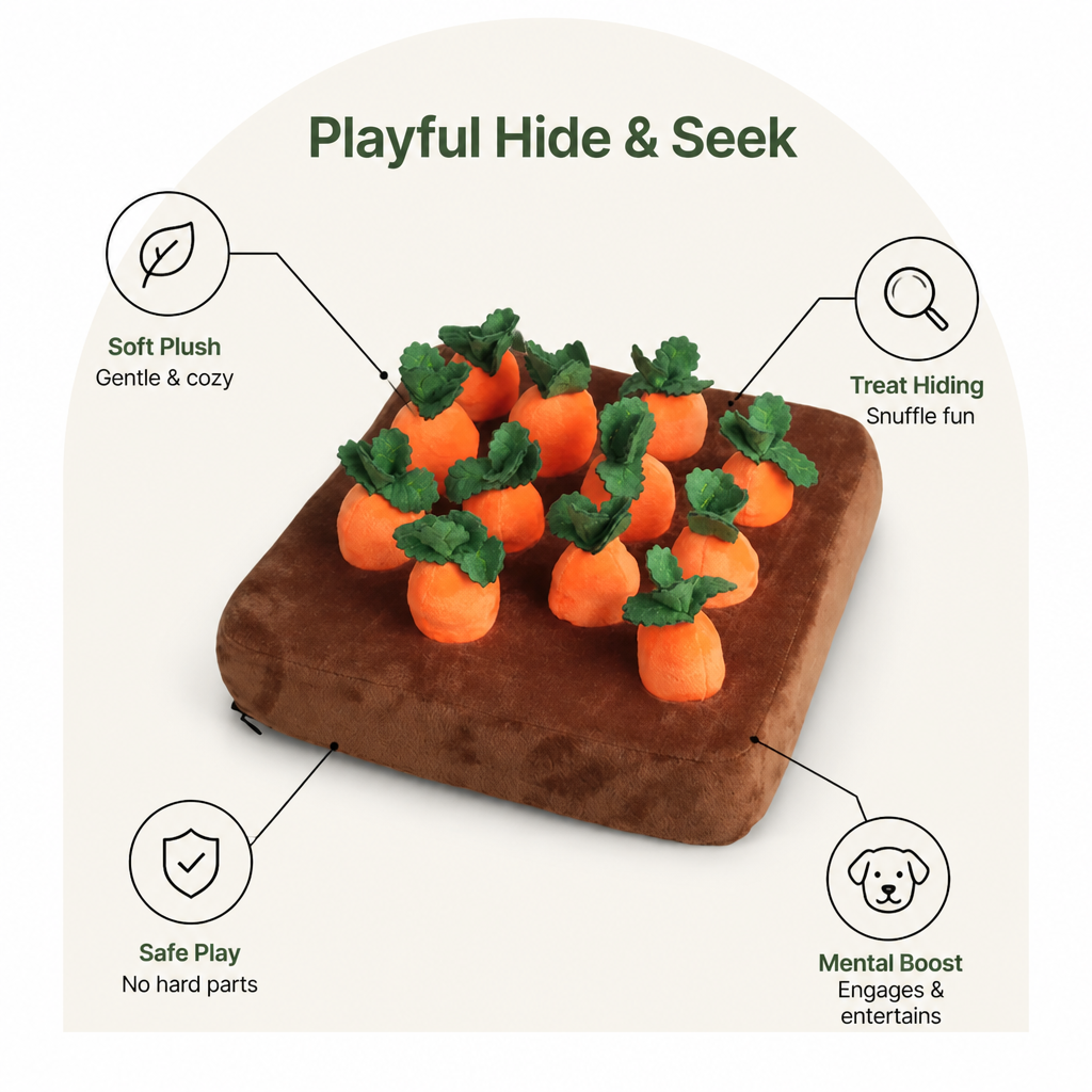 Ortekor Interactive Plush Carrot Snuffle Mat
