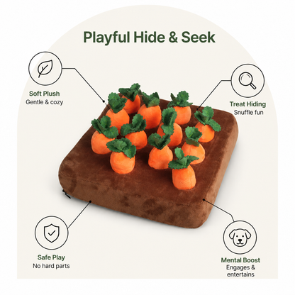 Ortekor Interactive Plush Carrot Snuffle Mat