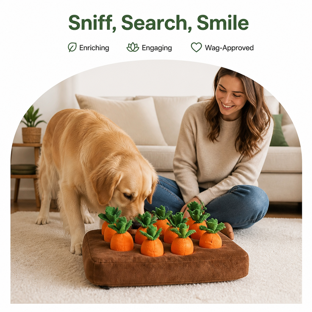 Ortekor Interactive Plush Carrot Snuffle Mat
