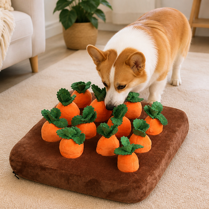 Ortekor Interactive Plush Carrot Snuffle Mat