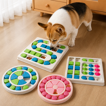 Ortekor Interactive Puzzle & Non-Slip Slow-Feeder Bowl